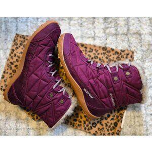 Columbia Minx Shorty iii Omni Grip Winter Waterproof Quilted Faux Fur Boot RARE!